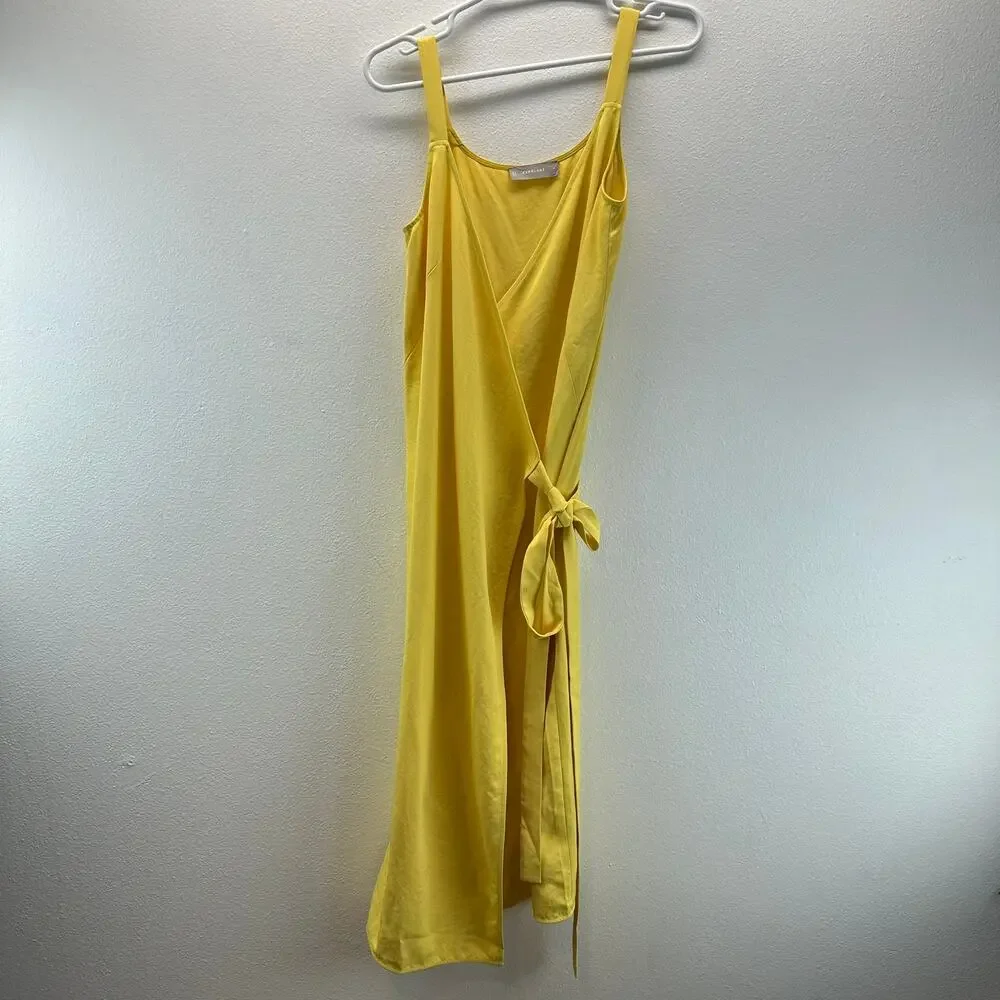 Everlane Yellow Tank Wrap Dress Size 4 Sunshine Yellow
